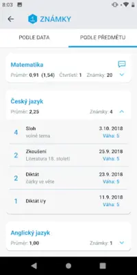 Bakaláři OnLine android App screenshot 5